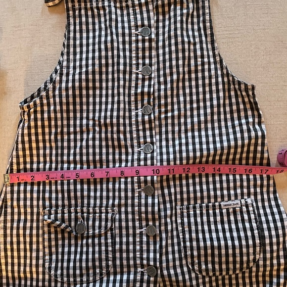 Vintage Gingham Jumper Overall Dress - Picture 7 of 7